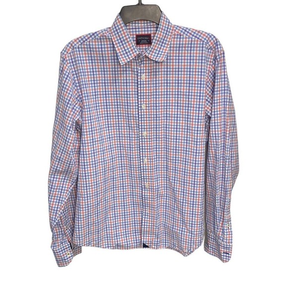 Untuckit‎ Mens Button Down Long Sleeve Shirt Size Medium Check - Picture 1 of 4